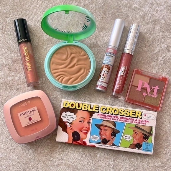 Brand New Makeup Bundle Physician Formula The Balm Bronzer PYT Eye Lip Glosses - Picture 1 of 15